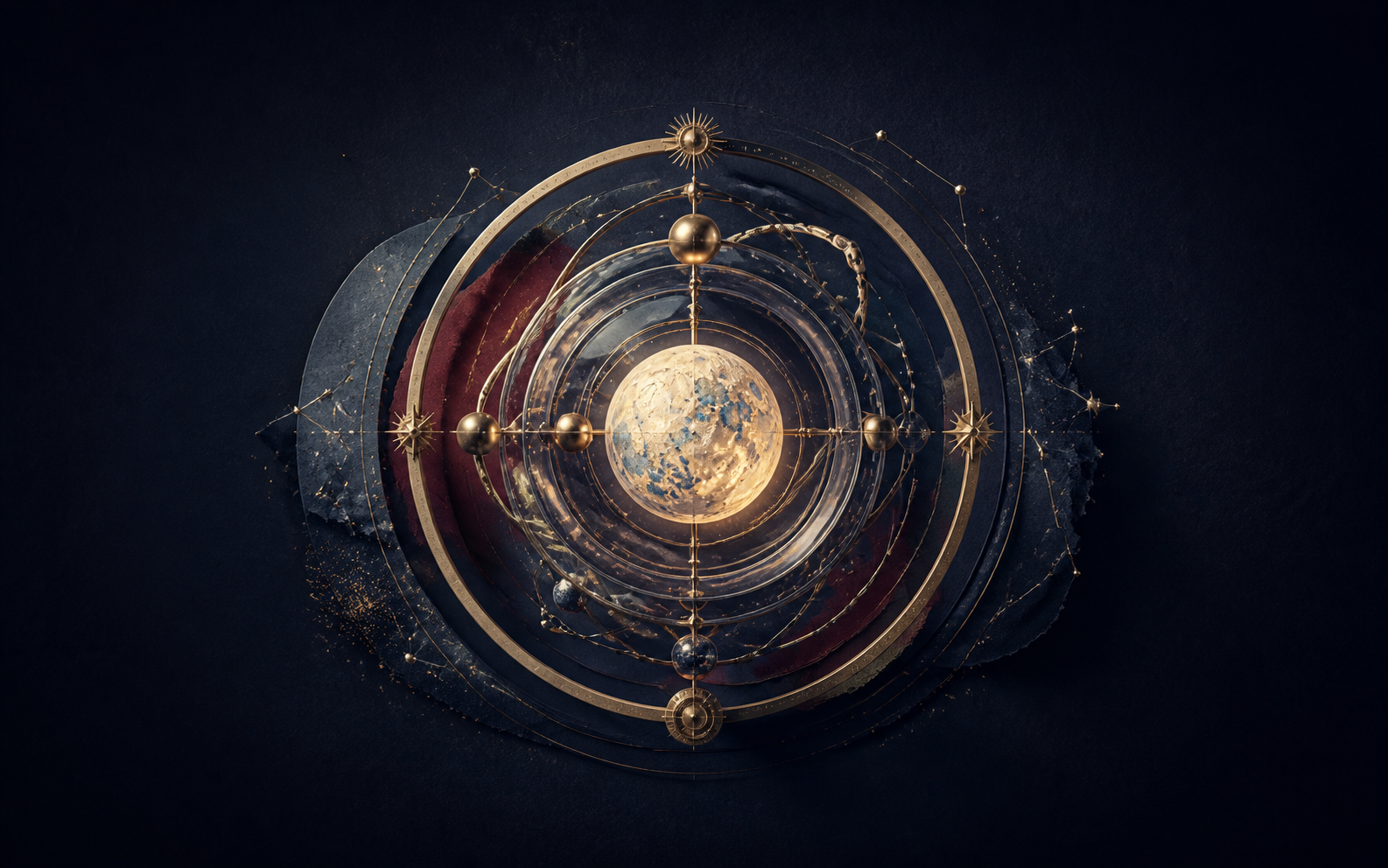 Mystical illustration for Natal chart
