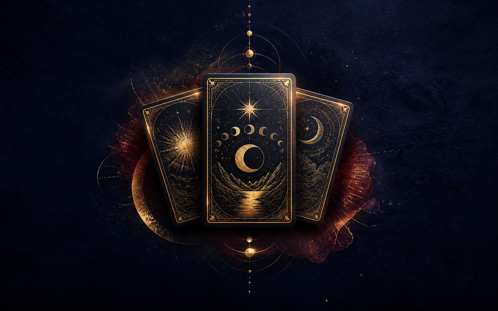Mystical illustration for Tarot reading